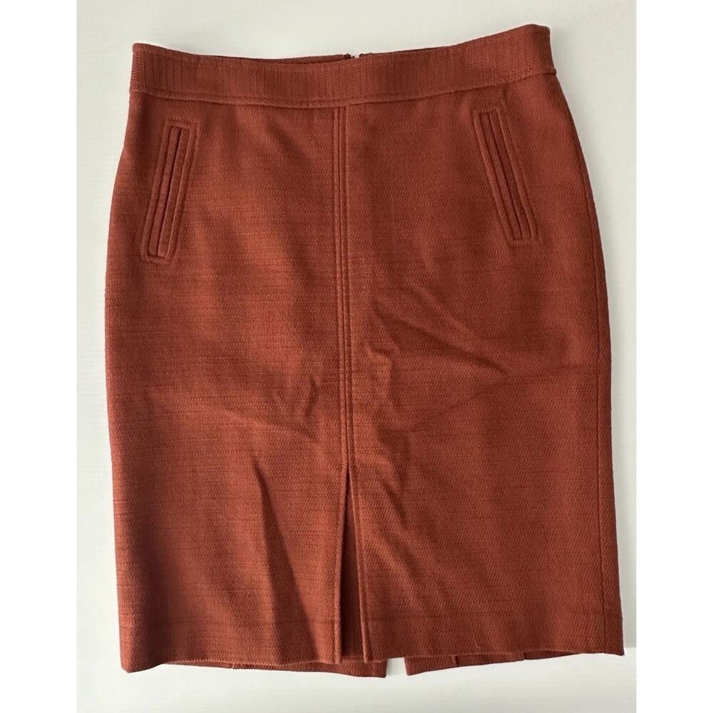 Ann Taylor Burnt Orange Pencil Skirt Size 8